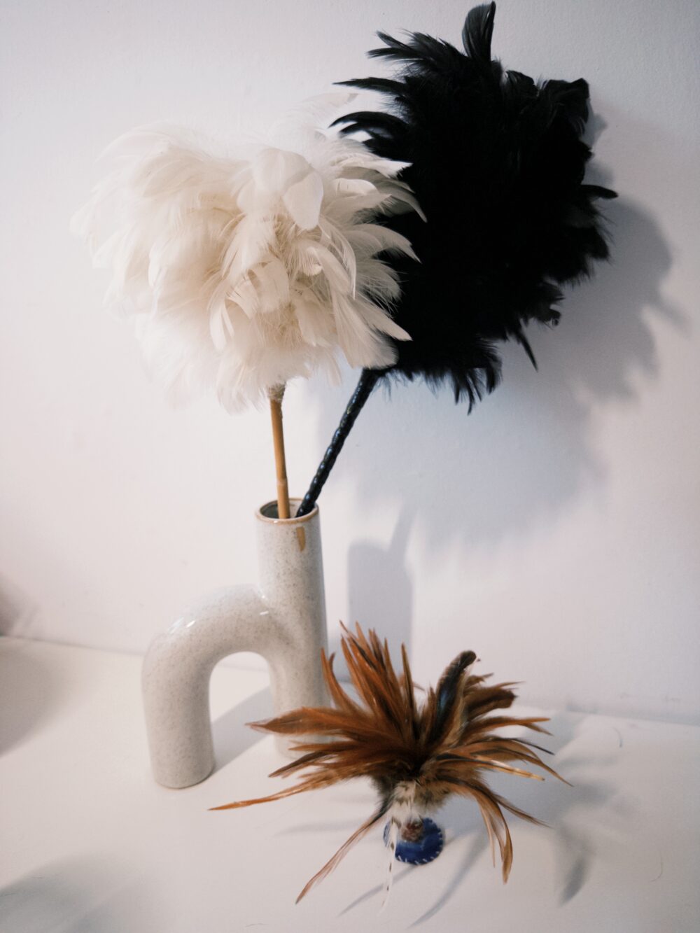 職人雞毛撢子逗貓棒 白色