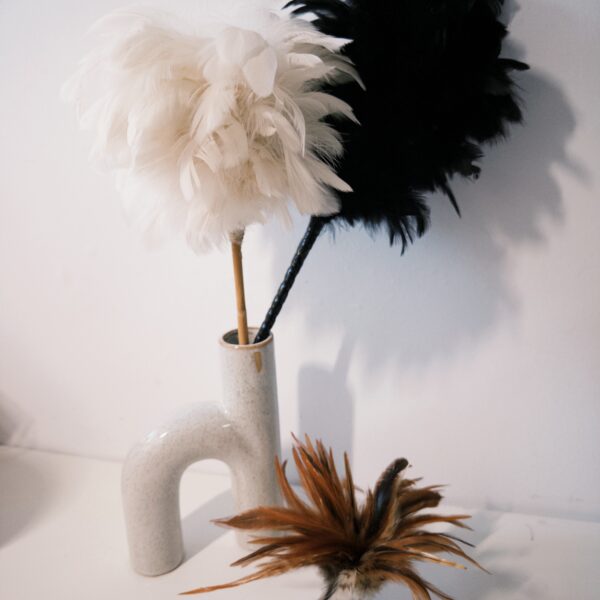 職人雞毛撢子逗貓棒 白色