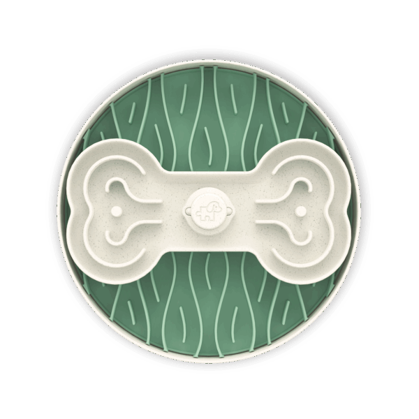 Puzzle Feeder 旋轉拼圖多功能環保慢食碗(綠色)