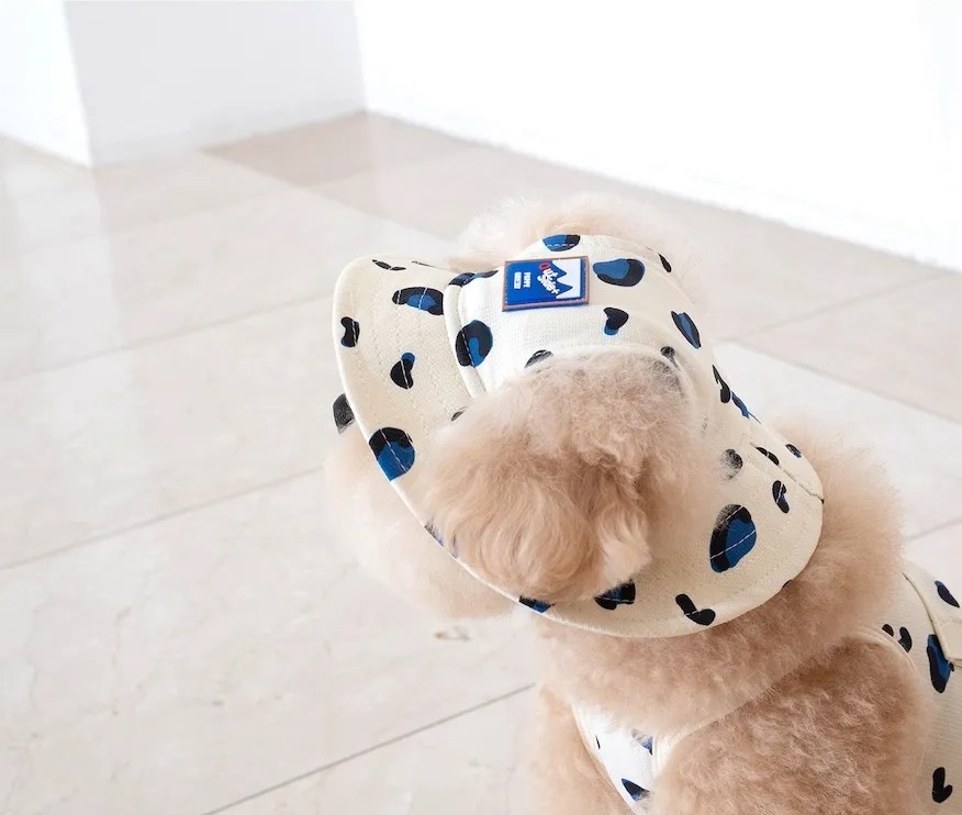 Puppy Gallery🇰🇷 豹紋涼感漁夫帽 象牙白