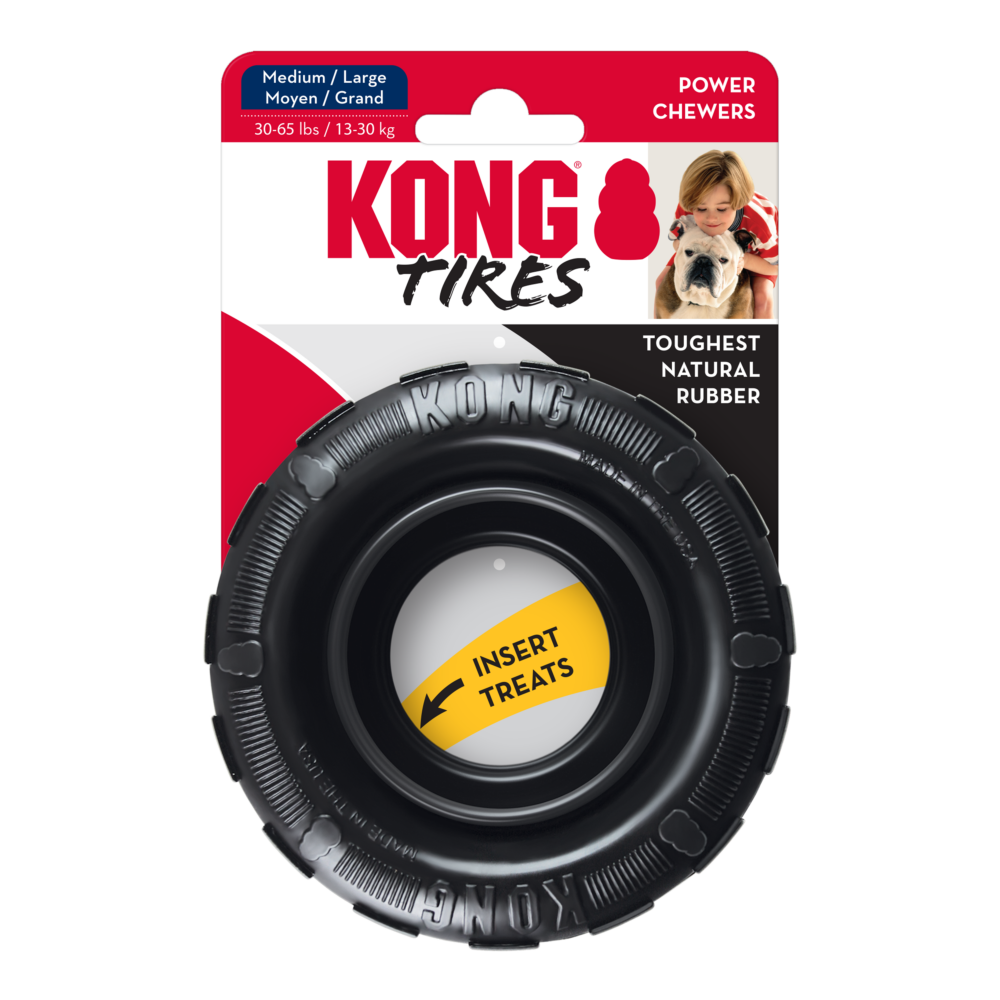 KONG 橡膠益智磨牙系列-Tires輪胎玩具